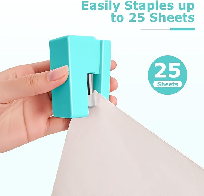 Mini Stapler - Small Cute Desk Staplers - 25 Sheet Capacity - Image 5