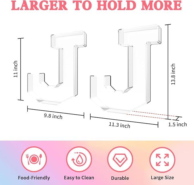 13.8" Acrylic Letter Charcuterie Tray, Charcuterie Letters Fillable Box - Image 2
