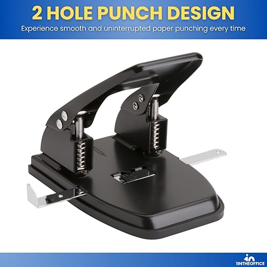 1InTheOffice 2 Hole Punch, Paper Puncher, Low Force Required, Jam Resistant - Image 5
