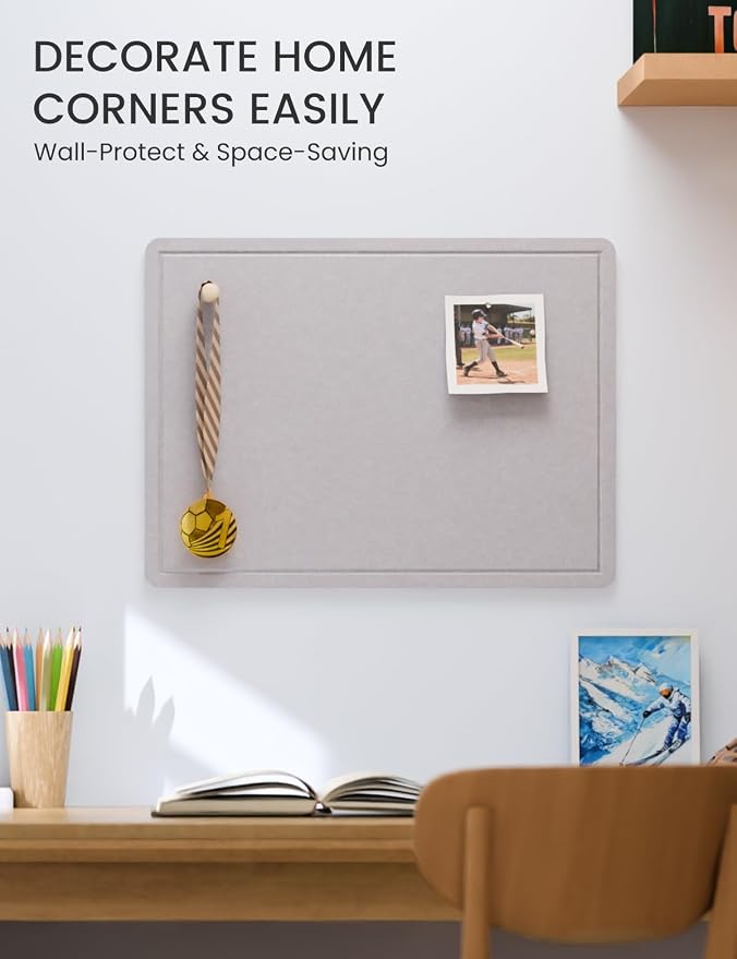 Fluxynara Bulletin Board, 23.6" x 17.5" Cork Board Alternative - Image 4