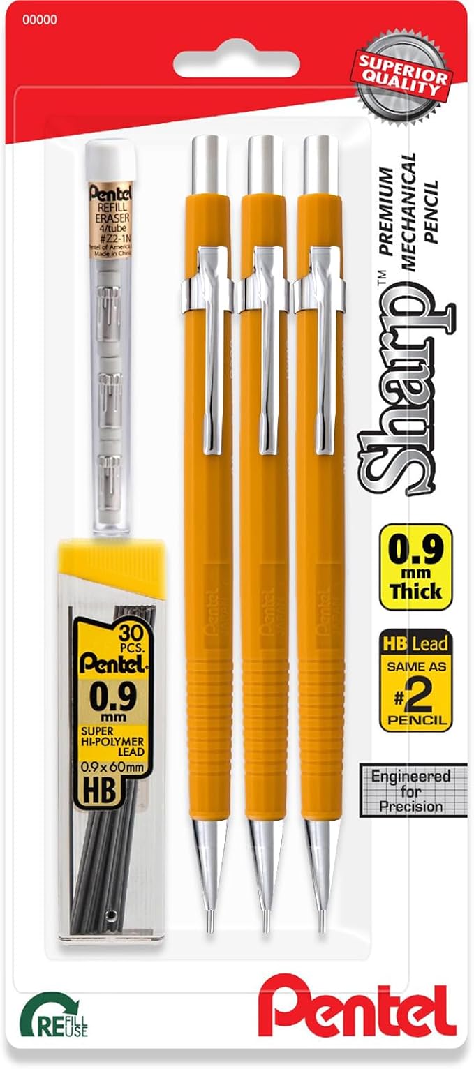 Pentel Sharp Mechanical Pencil 0.9mm by PentelofAmerica