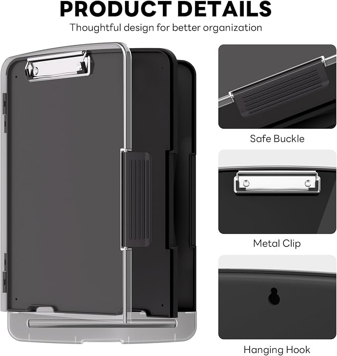 Clipboard with Storage and Pen Holder, Heavy Duty with Dual Compartment - Image 5