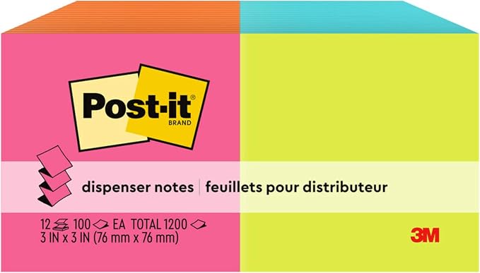 Post-it Pop-up Notes, 12 Sticky Note Pads, 3 x 3 in., School Supplies, Office - Image 11