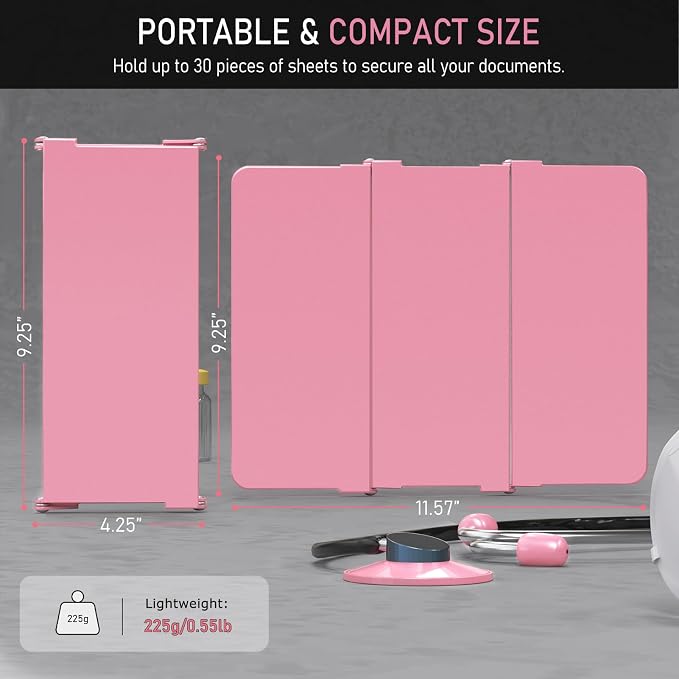 Nursing Clipboard Foldable Without Edition Cheat Charts, 3 Layers Aluminum - Image 5