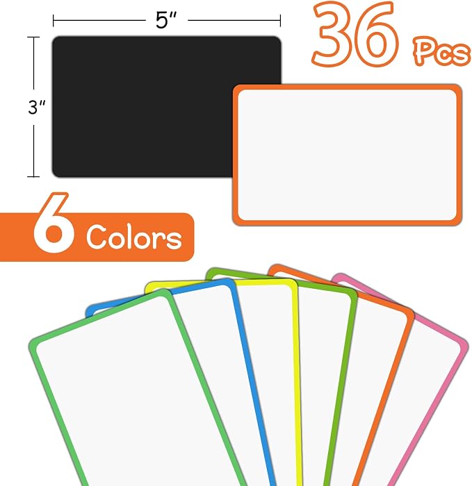 36 Pack Magnetic Dry Erase Labels 3x5 Inch - Image 2