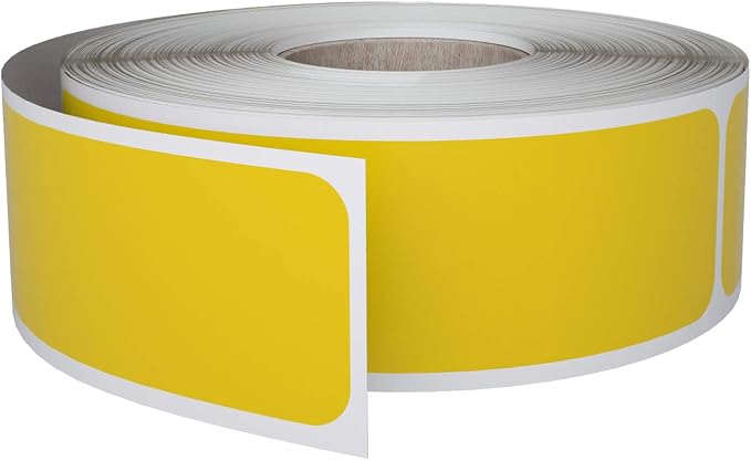 Write-on Labels 3x1 inch Yellow Roll Stickers by RoyalGreen