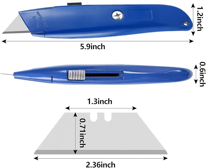DIYSELF 2Pack Utility Knife Box Cutter Retractable Blade Heavy Duty PVC Pipe - Image 4