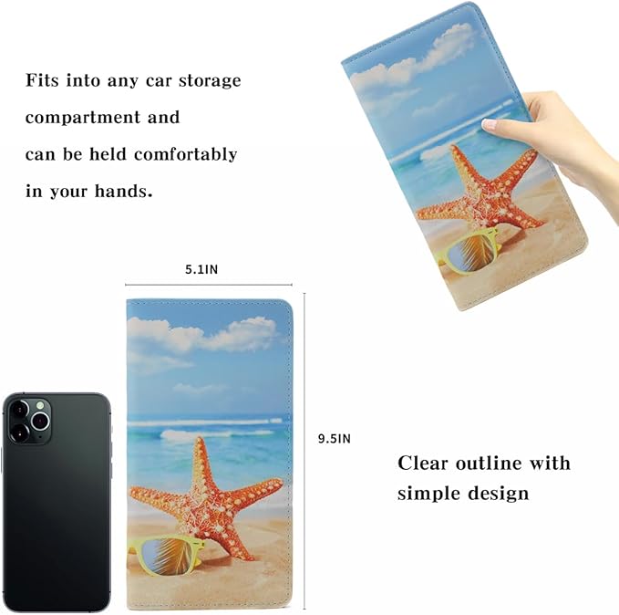 TILDOSAC Leather Car Registration and Insurance Card Holder, Car Document Holder - Image 3