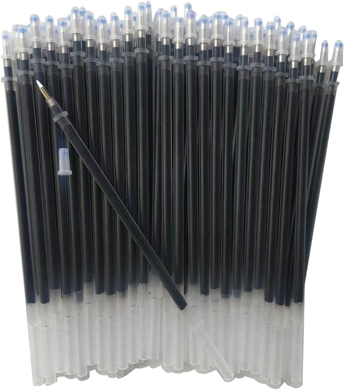Gel Ink Pens Refills Black, 50 Pack Gel Refills by Twokiln