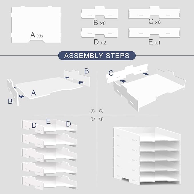 SONGWAY 5-Tier Stackable Paper Tray - Image 8