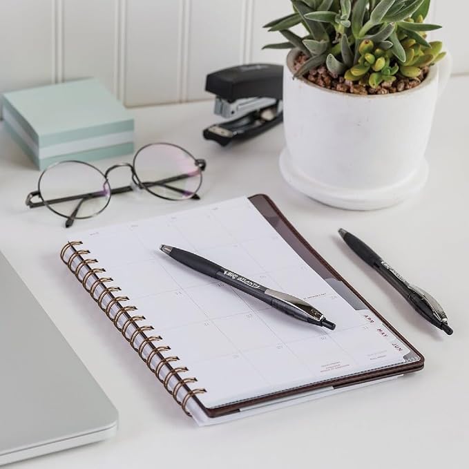 BIC Glide Black Retractable Ballpoint Pens, Medium Point, 2-Count Pack - Image 3