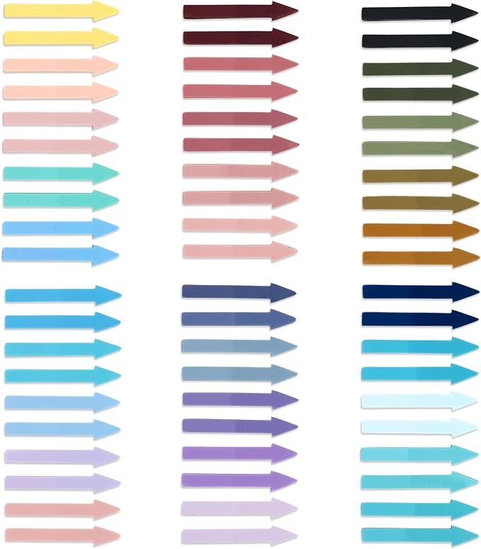1200 Pack Arrow Sticky Notes Colored Sticky Tabs Transparent Arrow Flags Page by Unknown