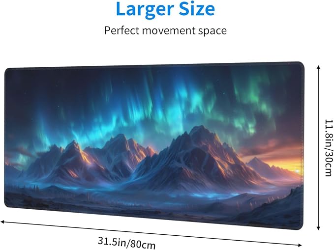 Gaming Mouse Pad Desk Pad, Extended Big Mouse Pad, 31.5x11.8 Inch Long Computer - Image 3
