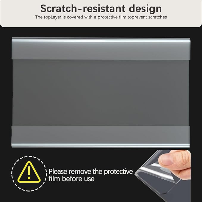2X3.5 Inch Clear Acrylic Sign Holder – Reusable Adhesive Peel & Stick - Image 4