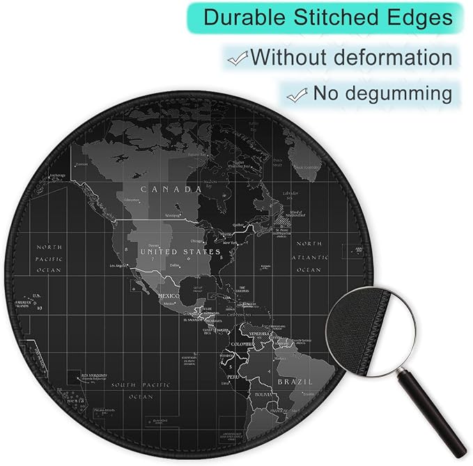 ITNRSIIET Round Mouse Pad with Stitched Edge Premium-Textured Waterproof - Image 5
