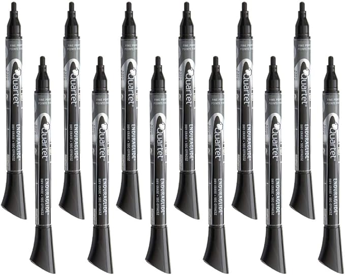 Quartet Dry Erase Markers, Fine Tip, EnduraGlide, 12 Pack by Quartet