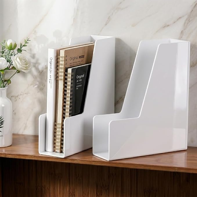 LALOBLUE Vertical Magazine File Holder, 4 Pack Folder Organizer | Plastic - Image 7