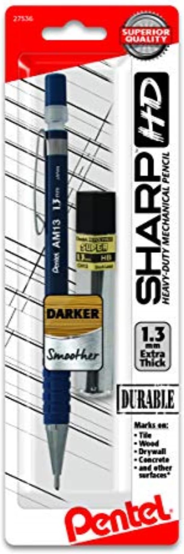 Pentel Sharp HD Mechanical Pencil, Dark Blue Barrel, Includes Super Hi-Polymer by PentelofAmerica