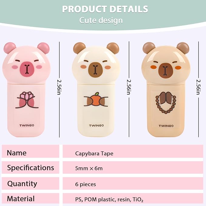 Corrcetion Tape, 6 Pack Mini Japan Corrcetion Tape Pen, - Image 7