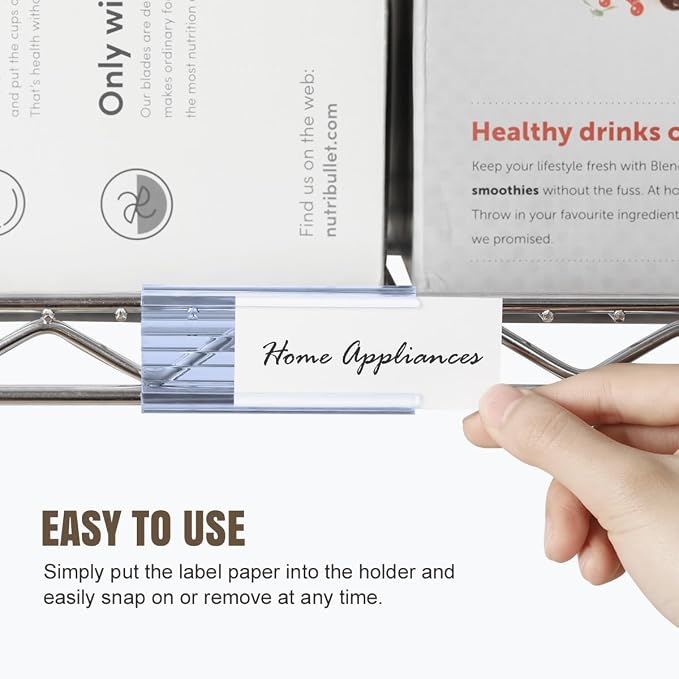 Lenink 100Pcs Wire Shelf Label Holders - Image 3
