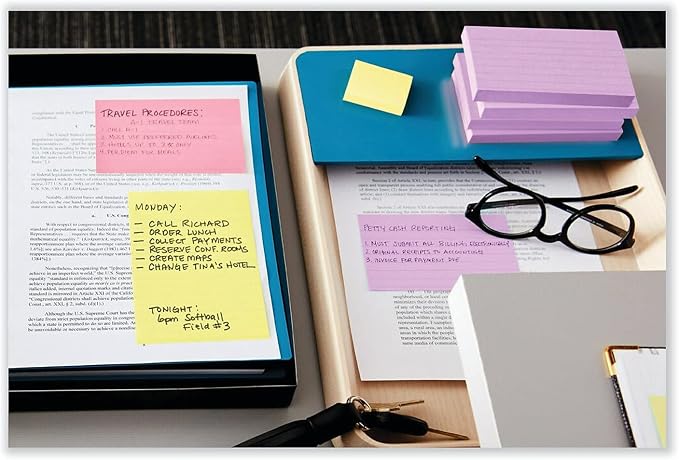 Post-it Notes, 1.38 x 1.88 in, The Iconic Canary Yellow Note, 24 Pads | School - Image 2