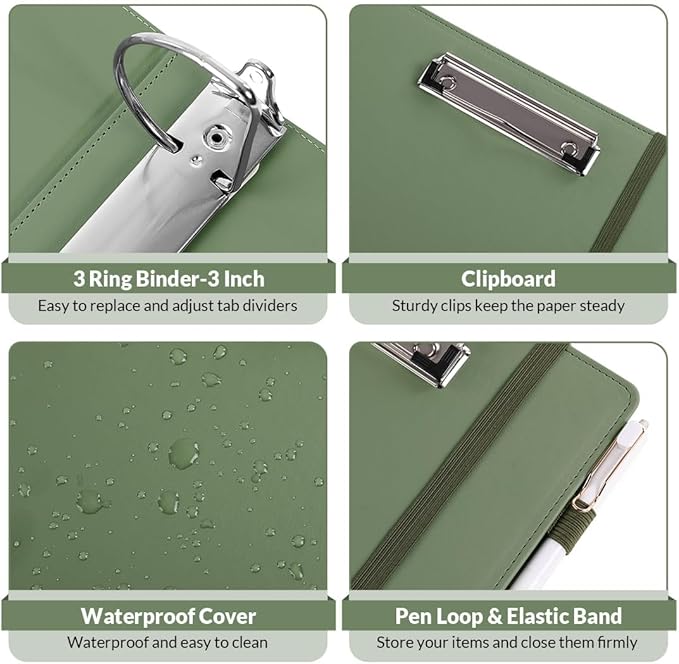 SKYDUE 3 Ring Binder 3 Inch D Ringr - Image 7