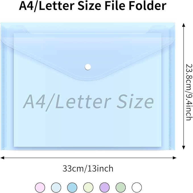 EOOUT 28pcs Plastic Envelopes, Plastic Folders - Image 2
