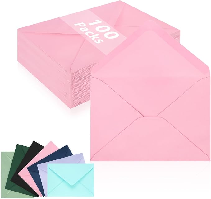 100 Pack A7 Envelopes, 5.24 x 7.24 in Envelopes by LIKAJON