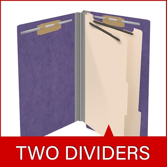 Ecom Folders End Tab Pressboard Classification Folders | Legal Size 25 Pt Stock - Image 8