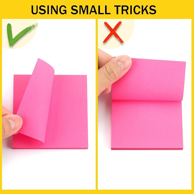 Sticky Notes 3x3 Self-Stick Notes Bright Colors Sticky Notes 8 Pads 80 Sheet/Pad - Image 5