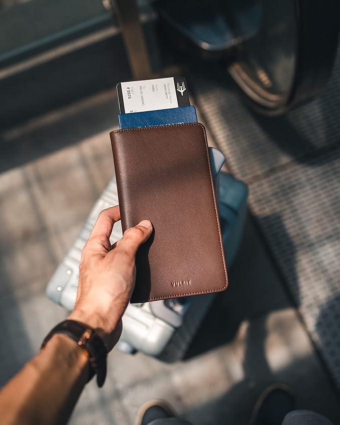 VULKIT Passport Holder Wallet RFID Blocking Travel Wallet - Image 6