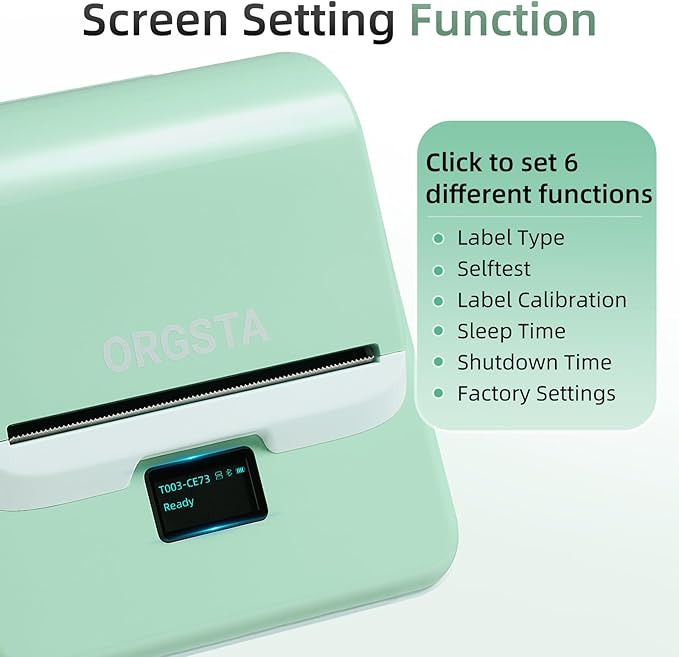 ORGSTA Label Maker Machine with Tape, T003 Thermal Label Maker, 3.15 Inch Bluetooth Label Printer Compatible with Phone & PC, Sticker Printer Barcode Thermal Maker for Small Business, Home, School-DeskLoop Office