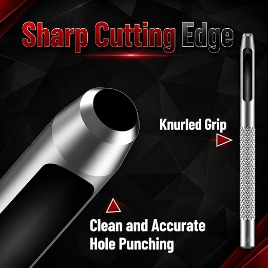 UNCO- Hollow Leather Hole Punch Set, 2.5mm-10mm, Carbon Steel Leather Hole - Image 4