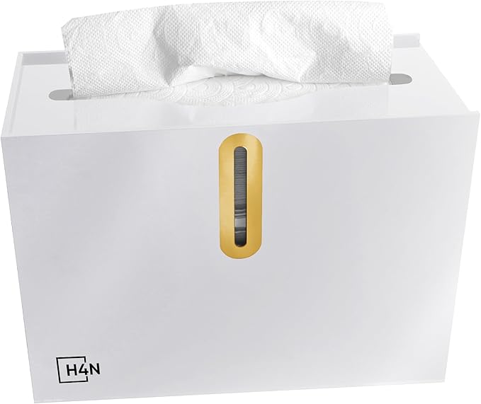 H4N Multifold Hand Paper Towel Dispenser Countertop, Compact Design, Single Sheet Dispensing for Home and Commercial Use, White-DeskLoop Office