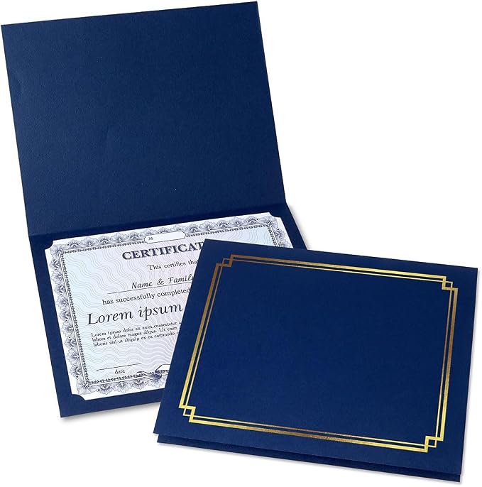Fine Stationery Classic Blue Certificate Folder by Fine+Stationery