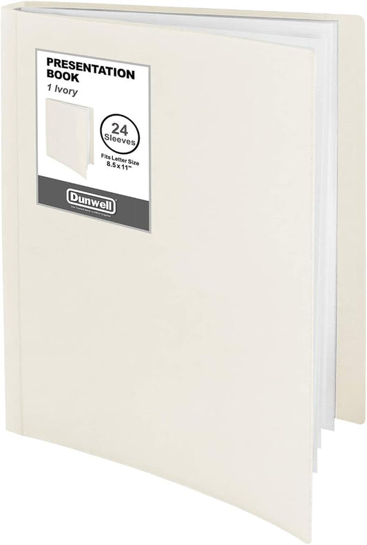 Dunwell Presentation Binder 24-Pocket, Displays 48 Pages, 8.5x11 Portfolio by Dunwell