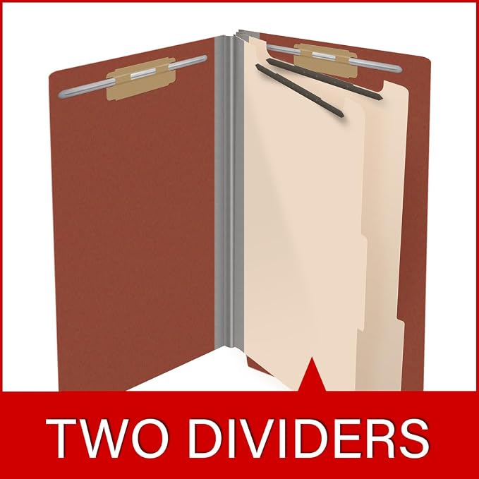 Ecom Folders End Tab Pressboard Classification Folders | Legal Size 25 Pt Stock - Image 8