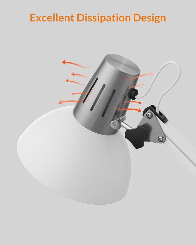 LEPOWER Metal Desk Lamp, Adjustable Goose Neck Architect Table Lamp - Image 8