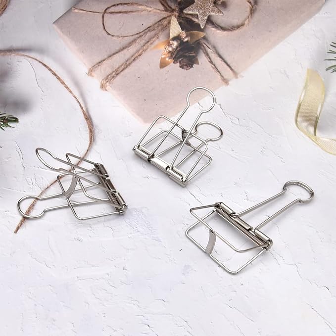 Extra Large Binder Clips 2 Inch, Big Paper Clamps Silver - Image 2