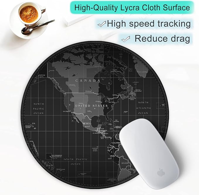 ITNRSIIET Round Mouse Pad with Stitched Edge Premium-Textured Waterproof - Image 6