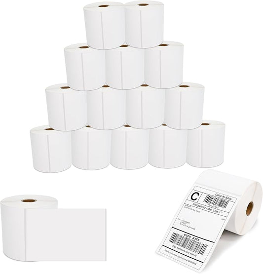 L LIKED 16 Rolls 4" x 6" Direct Blank Thermal Shipping Labels by LLIKED