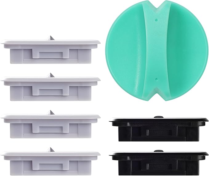 6-Pack Trimmer Replacement Blades for Fiskars Paper Trimmer, Replacement Blade for All Series of Fiskars/Portable&Precision Trimmer,Arts and Crafts,4 Cutting&2 Scoring Blades,Slider,Ice Blue-DeskLoop Office