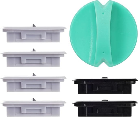 6-Pack Trimmer Replacement Blades for Fiskars Paper Trimmer, Replacement Blade for All Series of Fiskars/Portable&Precision Trimmer,Arts and Crafts,4 Cutting&2 Scoring Blades,Slider,Ice Blue-DeskLoop Office
