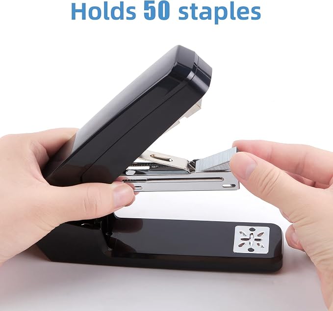 Deli/EZWORK Swing-Arm Swivel Stapler, 25 Sheets Capacity, 360 Degree Rotate - Image 5