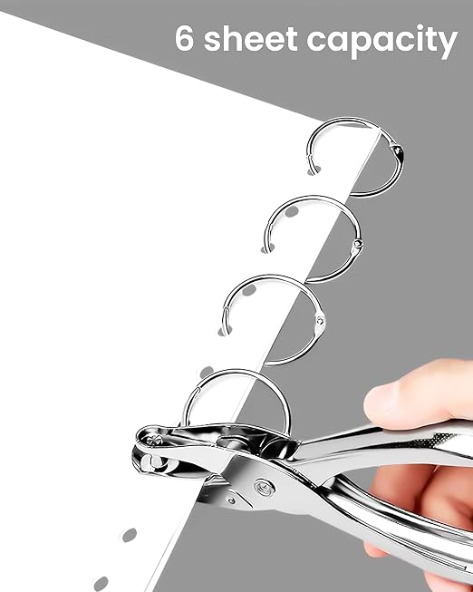 2 Pcs Hole Punch, 1/4 Inch and 1/8 Inch Single Hole Punch, MoHern Hole Puncher - Image 5