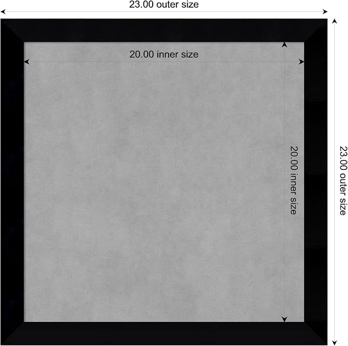 Amanti Art Black Framed Magnetic Board 23x23 Medium Vision Board - Image 4