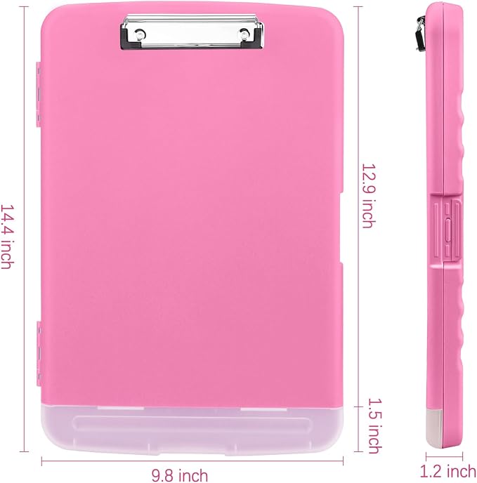 Meiikun Clipboard with Storage, Plastic Clipboards 8.5x11 with Pen Holder - Image 2