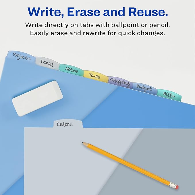 Avery Write & Erase Pocket Plastic Dividers - Image 5