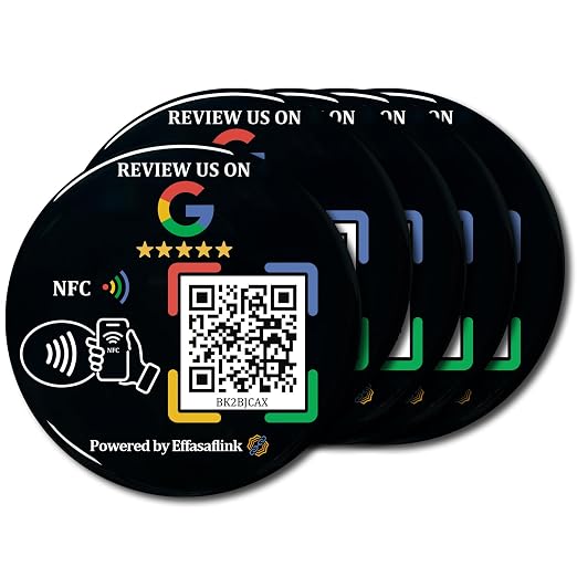 Epoxy Sticky Card with NFC Chip & QR Code by Effasaflink