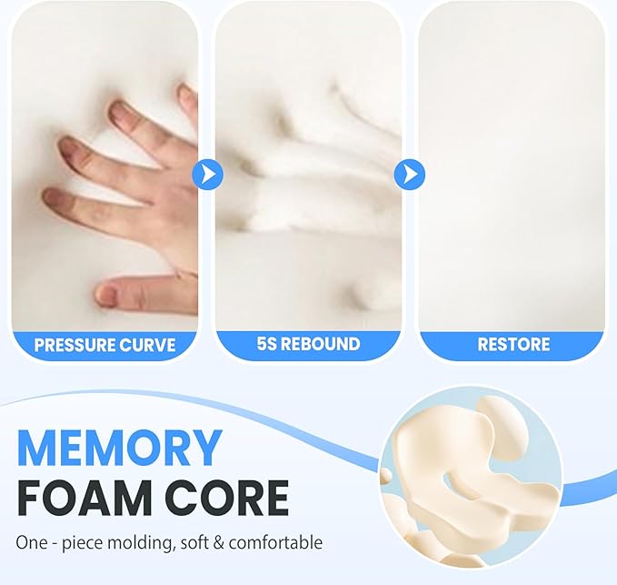 Back and Seat Cushion, 2025 New Ergonomic Non-Slip Memory Foam Seat Cushion with Back Support, L-Shaped Breathable Seat Cushions for Car, Office, Home (Pink)-DeskLoop Office